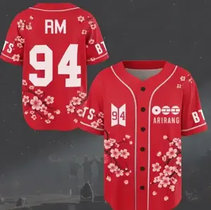 Bangtan Style Baseball Jersey – Kpop Group Fan Merch, Custom Members Concert Outfit, World Tour 2026 Comeback Shirt, Unisex Sports Vest