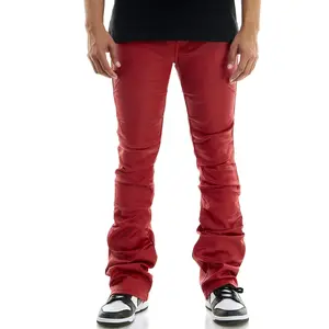 WAX+PLEAT FLARE PANTS