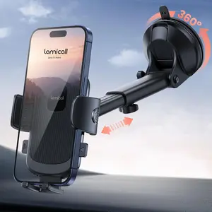 Car Phone Mount  [Strongest MilitaryGrade Suction Cup] °   Rotation Phone Holders for Your Car Quick Release Adjustable Phone Mount for Car Dashboard for iPhone   Pro Max Galaxy Truck