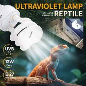 13w 10.0 Uvb Reptile Calcium Lamp, Efficient Basking Light Tube, Specialized for Land Tortoises, Lizards, Geckos, Reptile Tank Lighting