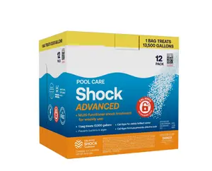 Modern 12 lb Pool Shock Granules 12-Pack Advanced Weekly Treatment Value Kit for 13500 Gallons