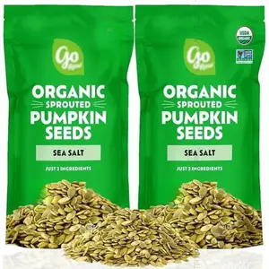 Go Raw Organic Sprouted Pumpkin Seeds with Sea Salt USDA Certified Non-GMO Keto Paleo Friendly Snack 22 oz Pack of 2