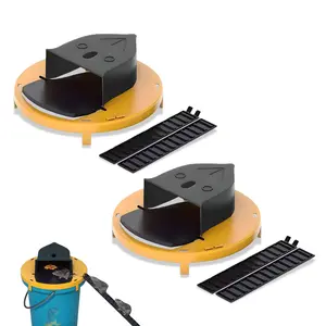 Bucket Mouse Traps Flip Lid 2 Packs Auto Moustrap Bucket, 5 Gallon Flip Slide Bucket Lid, Mousetrap Auto Reset Design Balance Mousetrap For Indoor Outdoor