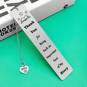 Teacher Thank You Gift Bookmark, 1/5/10/50pcs Stainless Steel Bookmark with Gift Card, Graduation Gift, Retirement Gift, Appreciation Gift