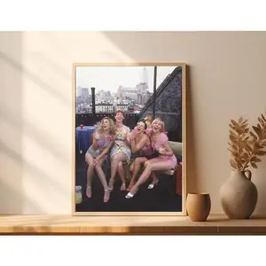 [UNFRAMED POSTER] Sex and the City Print Poster Carrie Bradshaw, Samantha Jones, Charlotte York, Miranda Hobbes  Aesthetic Trendy Preppy College Wall Decor