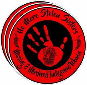 Set pcs MMIW No More Stolen Sisters Missing Murdered Indigenous Sticker " Woman Hands No More Stolen DieCut Vinyl Sticker Decal for Water Bottle Tumbler Phone Case Laptop Cars Merchandise Gift