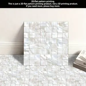 10 2D flat vinyl floor tile stickers with elegant retro design patterns for kitchens, bedrooms, living rooms, bathrooms - durable PVC flooring, easy to install, no glue required, romantic style Sticker Tiles