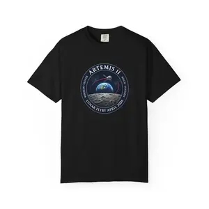 Artemis II Mission NASA T-Shirt | 2026 Moon Launch & SLS Rocket Apparel