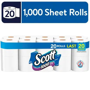 (6 pack) Scott 1000 Toilet Paper, 20 Rolls, 1000 Sheets Per Roll