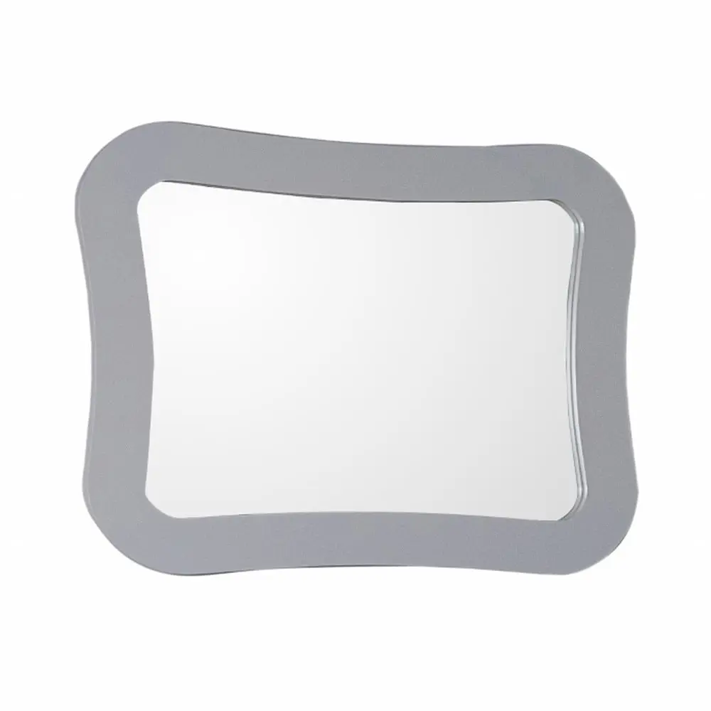 Bellaterra Home 9903-M-LG Framed Wood Glass Bathroom Mirror, Light Gray, 28x22 in
