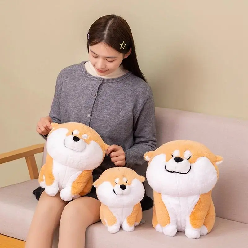 Adorable Japan Shiba Inu Lying Puppy Plush Toy - PP Cotton Cartoon Hug Pillow, Nap Cushion Gift for Boy (See Choose Option)