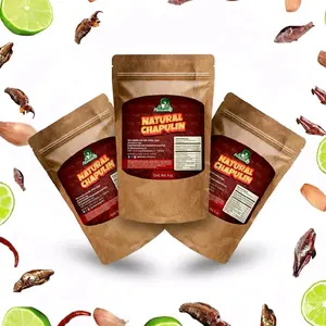 3 Pack Natural Chapulines Salty,Garlic And Spicy 4oz