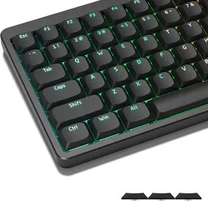 Womier Low Profile PBT Keycaps, Shine Through Keycaps for All US Layout Cherry Gateron MX Switches  Mechanical Keyboard