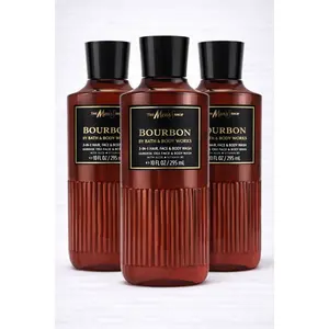 BOURBON Bath & Body Works Body Wash 3-Pack - 10 oz Each