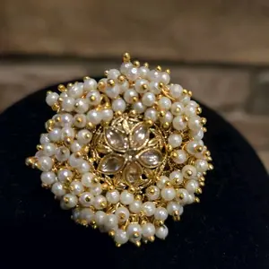 Kundan Free Size Finger Ring