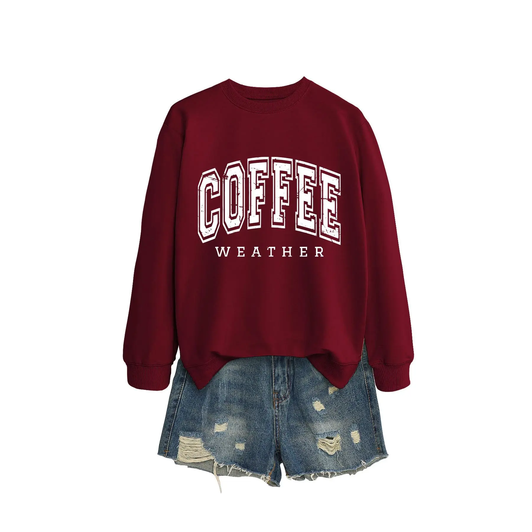 Wine red hoodie (white lettered picture)