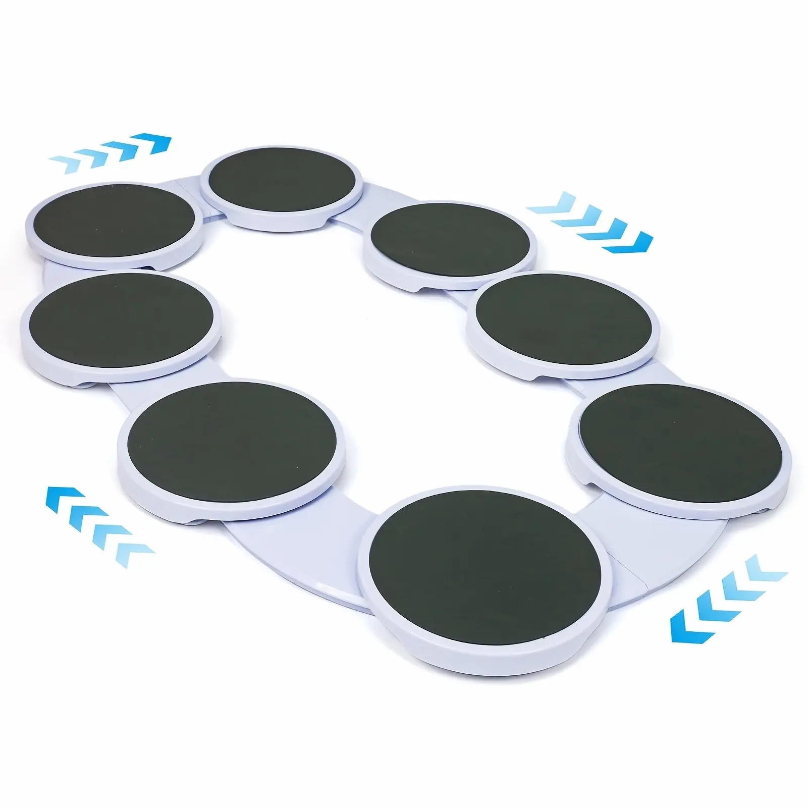 8pcs Portable Rotating Dinner Plate Set, Lazy Susan Revolution Set, Turntable Expandable for Rectangular And Oblong Tables, Kitchen And Dining Tables, Easy Install Round Rotating Serving Tray Set, Plastic Tabletop Organizer for Kitchen Dining Table