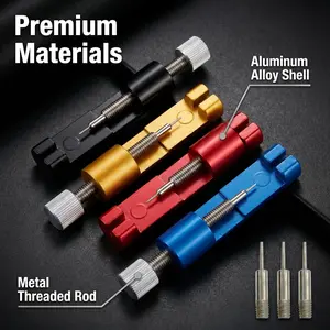Aluminum Alloy Watch Band Link Remover Tool, Dual-Pin Design Watch Strap Adjuster With Metal Knob, Portable Watch Repair Tool For Resizing Bracelet Strap outdoorfun
