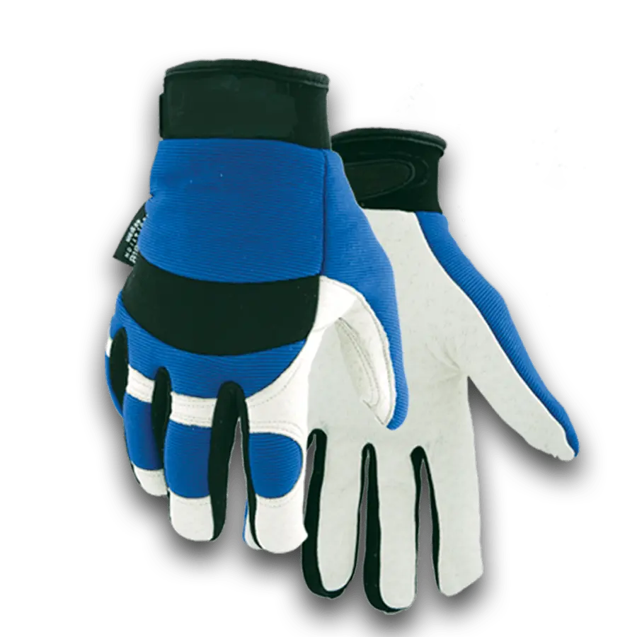 Pigskin Leather Work Gloves 2152TW - Waterproof, Thinsulate-Lined, Velcro Wrist Strap, Secure Fit for Cold Weather Home Improvement Work Safety, Hand Warmth & Protection