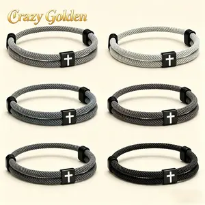 Adjustable Braided Cross-Knot Bracelet for Men Stylish Everyday Wear Ideal Birthday or Anniversary Gift for Boyfriend in White Gray Black & Accents