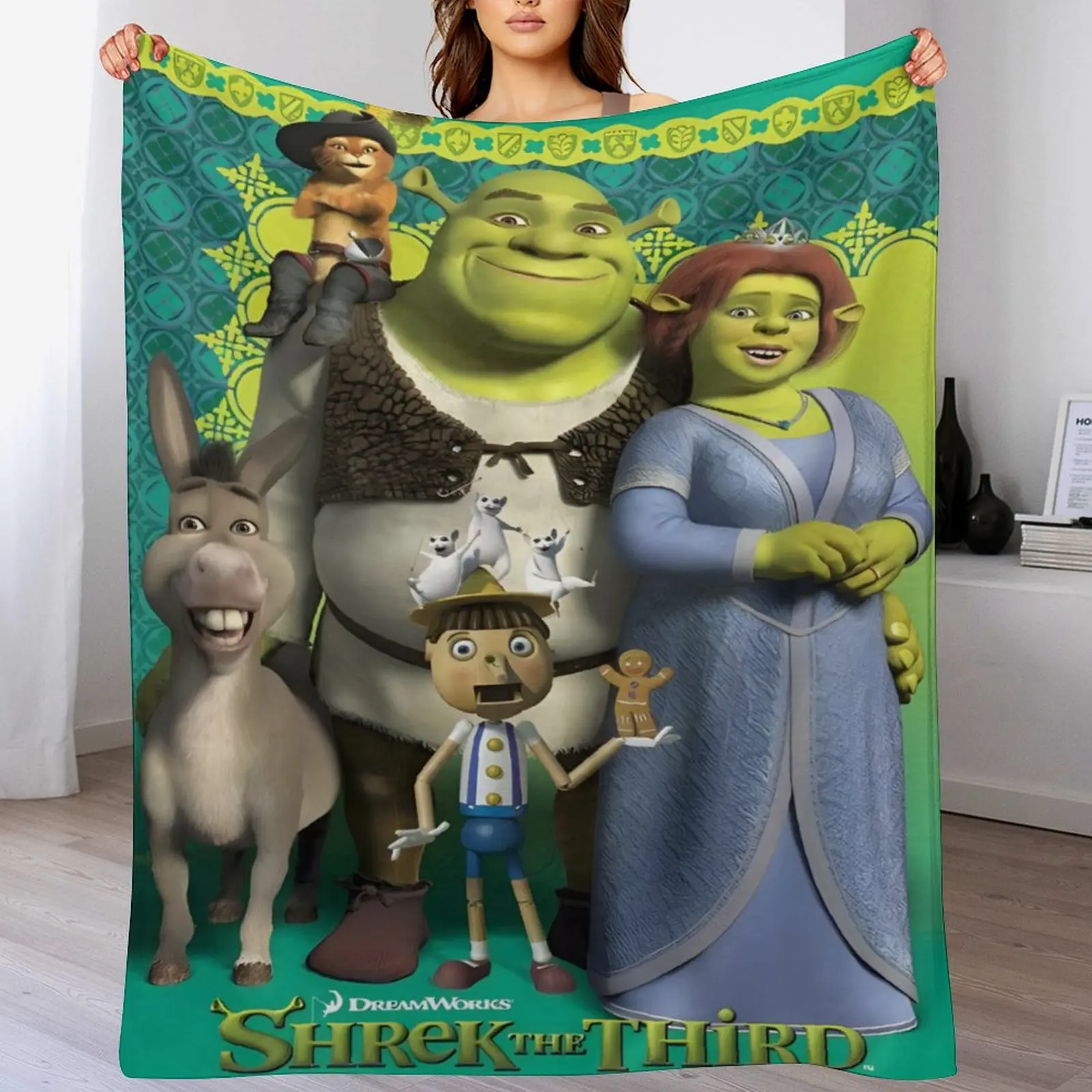 Cartoon Anime Shrek Throw Blanket Super Soft Fuzzy Cozy Warm Blanket Plush Fluffy Furry Blankets Cartoon Anime Shrek Throw Blanket Super Soft Fuzzy Cozy Warm Blanket Plush Fluffy Furry Blankets