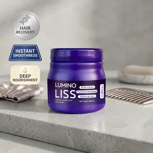 Lumino Liss Keratin Anti-Frizz Smoothing Hair Cream (250g/8.8oz) - Formaldehyde-Free Protein Blend Gentle Nourishing Haircare Treatment for Adults’ Dry Hair, Deep Repair, Soft Silky Finish, Buy 1 Get 1 Free, Soft Silky Hair,summervibes