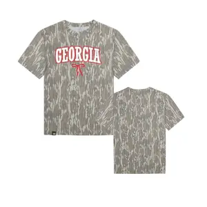 Georgia Red Bow Camo Bottomland Shirt, Mossy Oak Bottomland Georgia Camouflage Tshirt