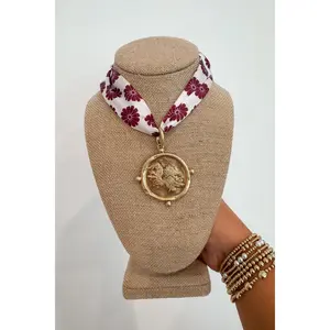 Garnet USC Gamecock Serafina Scarf Necklace