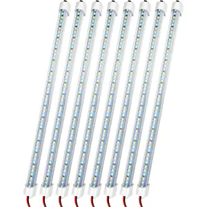 12v LED Interior Light Bar, DC 12 Volt led Strip Lights with  and , 6500K White Light for Enclosed Cargo Trailer  RV Van  Lorry Cabinet Camper Boat Caravan Motorhome 8P