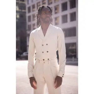 Gameli Rich Cream Gold Stripe Slim Fit Shirt