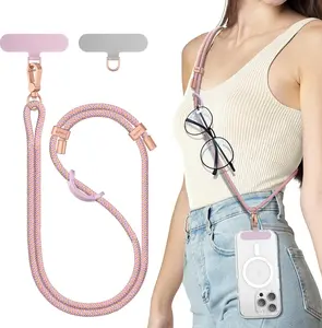 Phone Lanyard for Cellphone Case, Phone Strap Crossbody with 2 Pack Tether Tab,  Metal Buckles, Cellphone Lanyard Crossbody for Women and Men,  & Purple