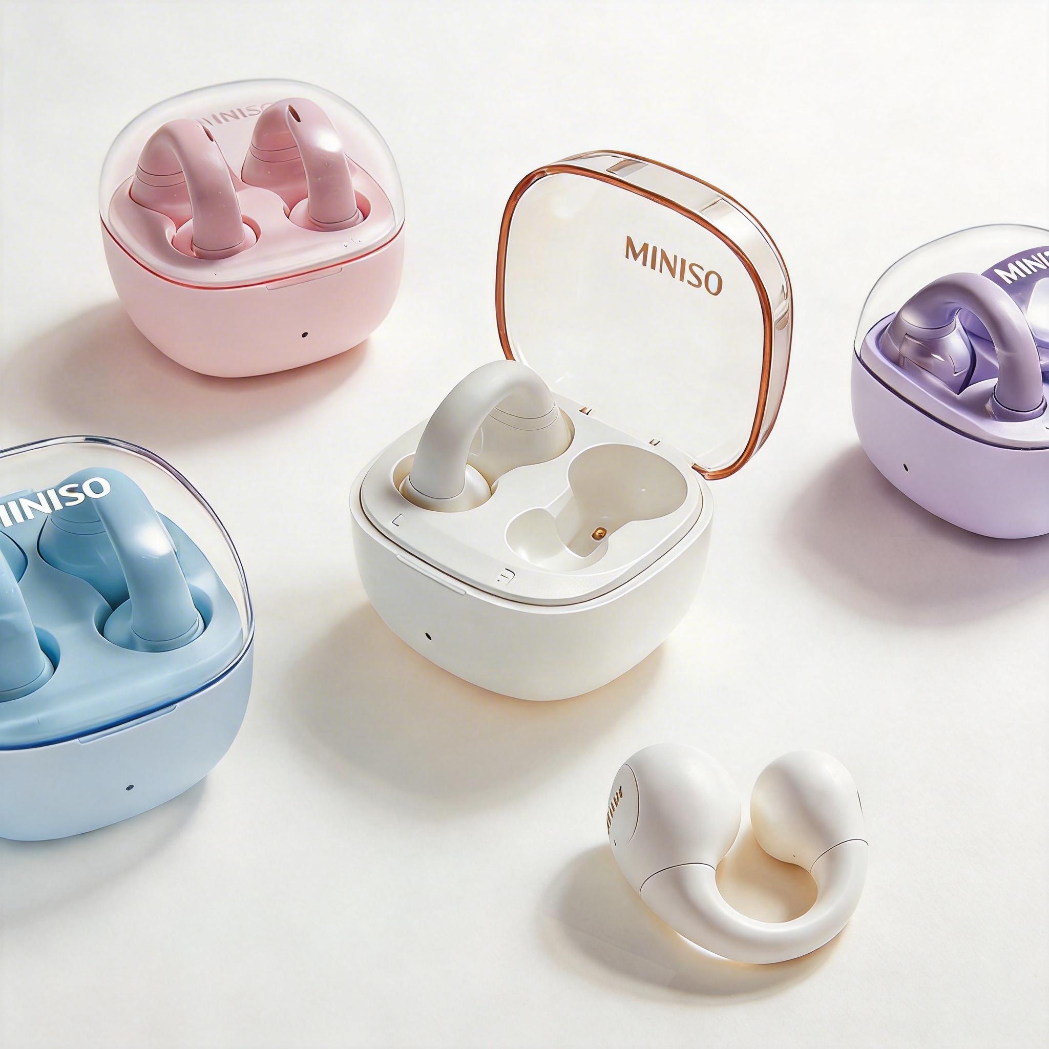 MINISO Open Ear Air Conduction Bluetooth Earphones | Wireless Sports Headphones with Long Battery, Leak-Proof Sound ,WirelessEarphones ,SportsGadget