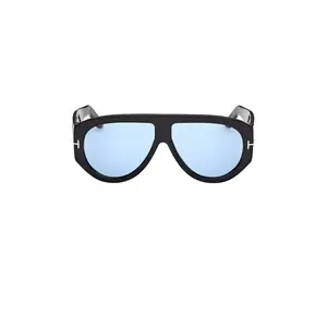 TOM FORD Bronson Acetate Sunglasses in Shiny Black & Blue
