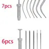 6/7PCS/Set Piercing Taper Ball Grabber Tool Set, 14g-20g Stainless Steel, Flat Back Earring Applicator, Ear Nose Eyebrow Tongue Navel Lip, Belly Button Piercing, Piercing Tools