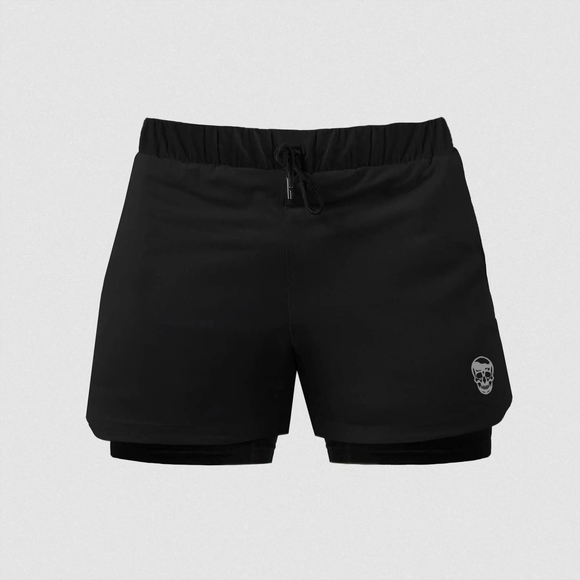 Black React Training Shorts for Summer Sports & Outdoor - Lightweight Mesh with Built-in Liner and Hidden Pocket