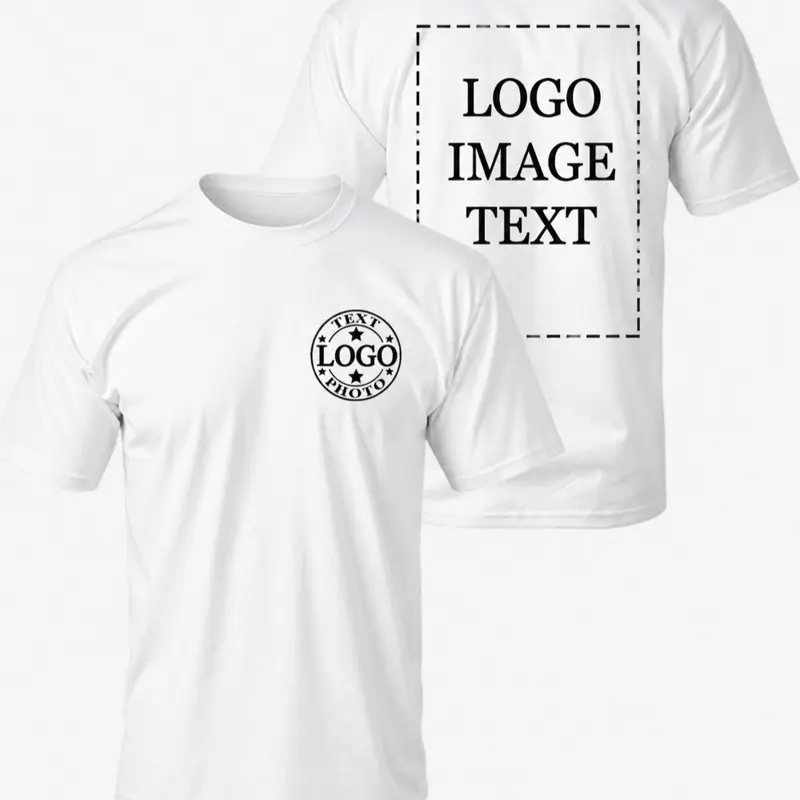 Custom T-Shirt for Men & Women – Personalized Logo, Image or Text – Front & Back Printing