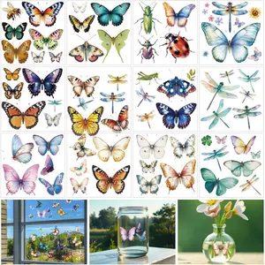 12 Sheets Vintage Butterfly Rub on Transfers for Crafts  Dragonfly Furniture Rub on Transfers Sticker for  Glass Scrapbooking Journals Planners DIY Craft