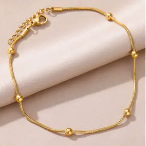 Minimalist Snake Chain Anklet for Women – Simple Round Link Design, Elegant Everyday Jewelry