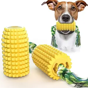 Corn-Shaped Dog Chew Toy, Interactive Rope Tug Toy for Teeth Cleaning & Boredom Relief，2-in-1 Teeth Cleaning Rope Toy for Aggressive Chewers cat stuff for indoor Dual LED Retractable Leash Rechargeable Chirping Flapping Bird dog bowl platter