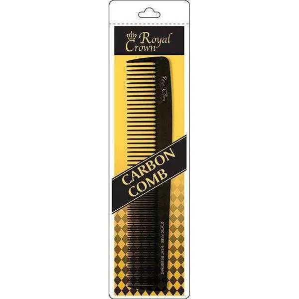 Annie Royal Crown Series Carbon Wide Tooth Cutting Comb 8.5" - #02681 Heat Resistant Professional Styling Comb