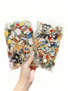 15 Random Creative Cartoon DIY Metal Brooch Pins, Unisex Fashion Accessory, Suitable for Clothes and Bags, Unique Gift Idea