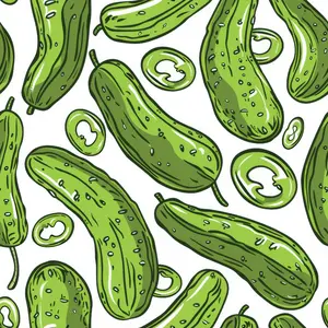 Pickle Doodles Pattern Quilting Cotton Fabric