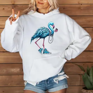 Kamala Harris Blue Flamingo Graphic Sweatshirt/Hoodie/T-Shirt Gift Unisex, for Men Women,, Madam President, Democrats Gift, Elect Kamala Hoodie, Democrat Hoodie XSR