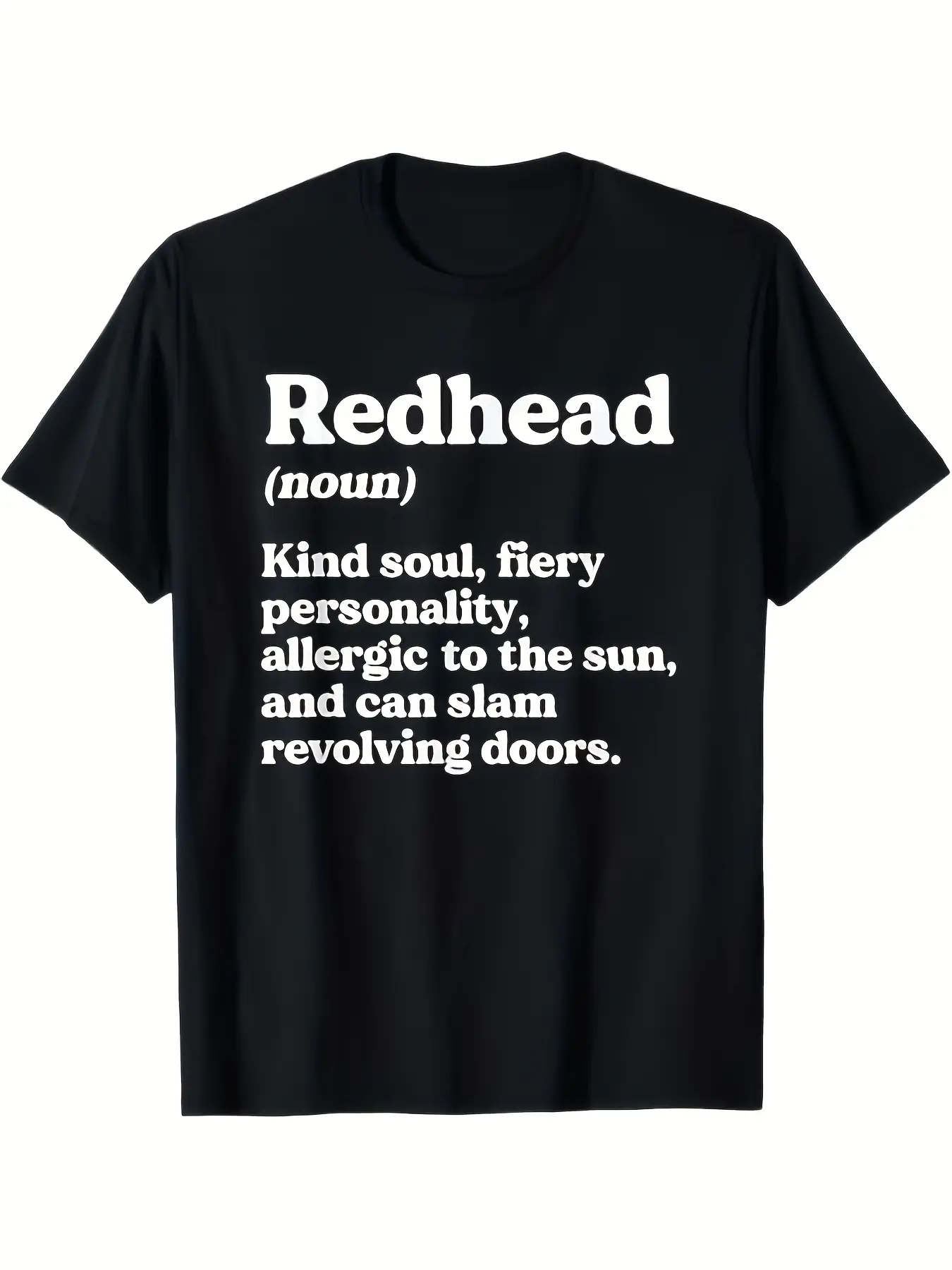 Redhead Definition T-Shirt - Funny Ginger Hair Tra unisex soft cotton short sleeve t shirt, vintage graphic casual tee for men women teens, perfect birthday holiday gift for camping travel gym daily street  wear