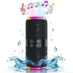Wireless Bluetooth speaker suitable for use at home, parties, outdoors, and the beach—perfect as a gift. It features 360° HD stereo sound with deep bass, a portable wireless design, and a battery life of up to 12 hours. Multifunctional Portable Speaker