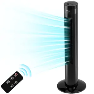 【NOT AC】Antarctic Star Tower Fan - Portable Electric Oscillating Fan with Remote Control, Quiet Operation, 3 Speed Settings &12H Timer,  Bladeless Standing Floor Fan for Bedroom & Office [No Cooling] [No Temperature Adjustment]