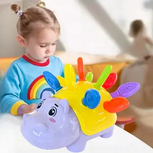 Hedgehog Hippo Puzzle Toy for Kids, Early Learning Color & Number Matching, Safe Abs Material, Cartoon Animal Design, Educational Toy, toddler toys, montessori toys for 1 year old，learning resources, sensory toys for toddlers 1-3, Multi Activity Playset