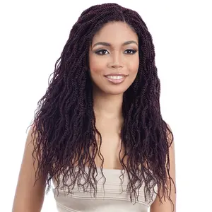 Model Model Glance Crochet Braid 3X WAVY FEATHERED TWIST 16 Inch
