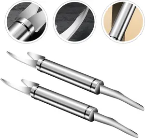 2Pcs 5-In-1 Multifunctional Shrimp Deveiner And Fish Fin Knife, Shrimp Deveining Knife And Gutting Tool, Fish Scaler, For Handling Seafood At Home, Portable And Quick, Practical Kitchen Tool.