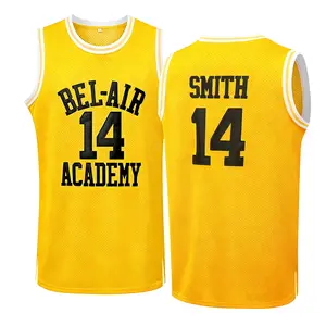Men's #14 90s Friends movie The Fresh Prince of Bel Air Academy Basketball Jersey,Letter embroidered Streetwear Vest